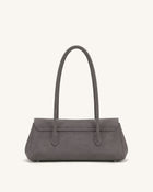 Solenne Faux Suede East-West Shoulder Bag - Taupe