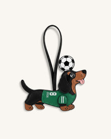 World Cup Dachshund Soccer Jersey Bag Charm - Green