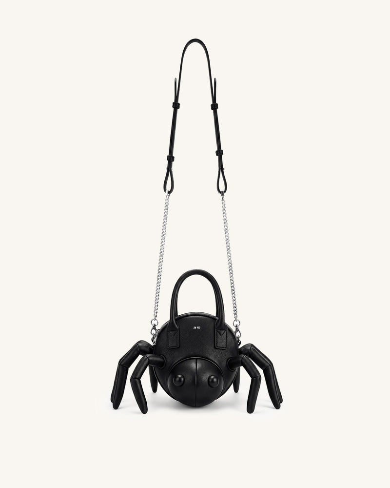 Siena Spider Shaped Top Handle Bag - Black