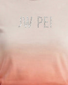 The Luminous Gradient Rhinestone Logo Tee - Mars Mirage