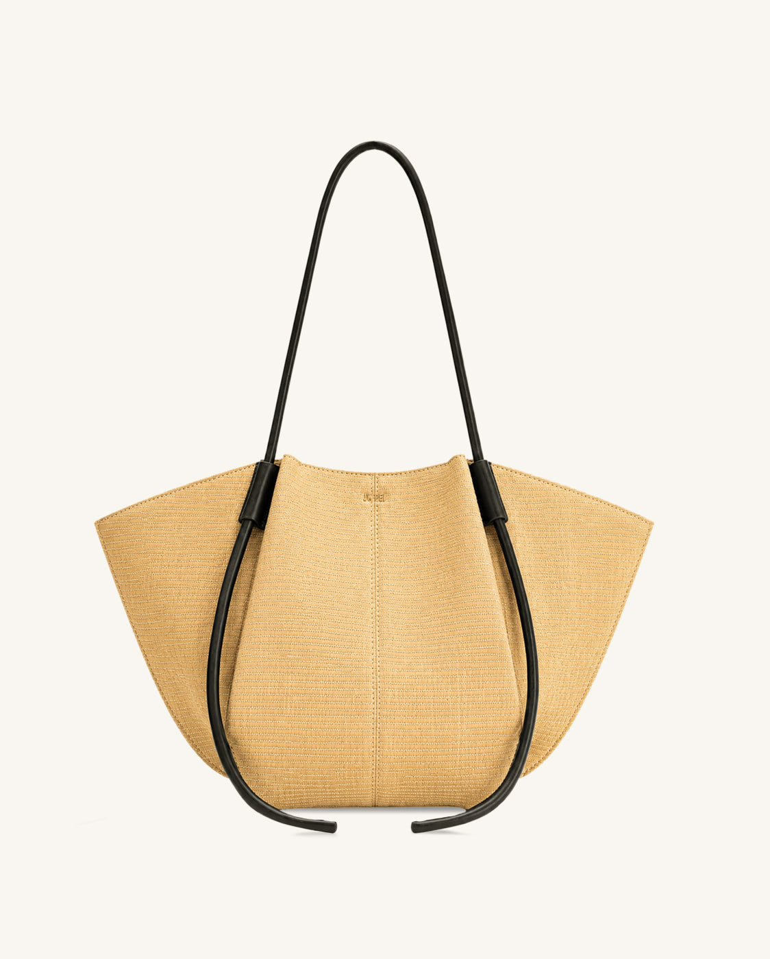 Nala Faux Straw Wide Tote Bag - Natural Color