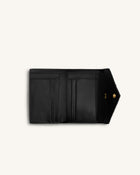 Celeste Woven Textured Envelope Wallet - Black