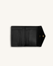 Celeste Woven Textured Envelope Wallet - Black