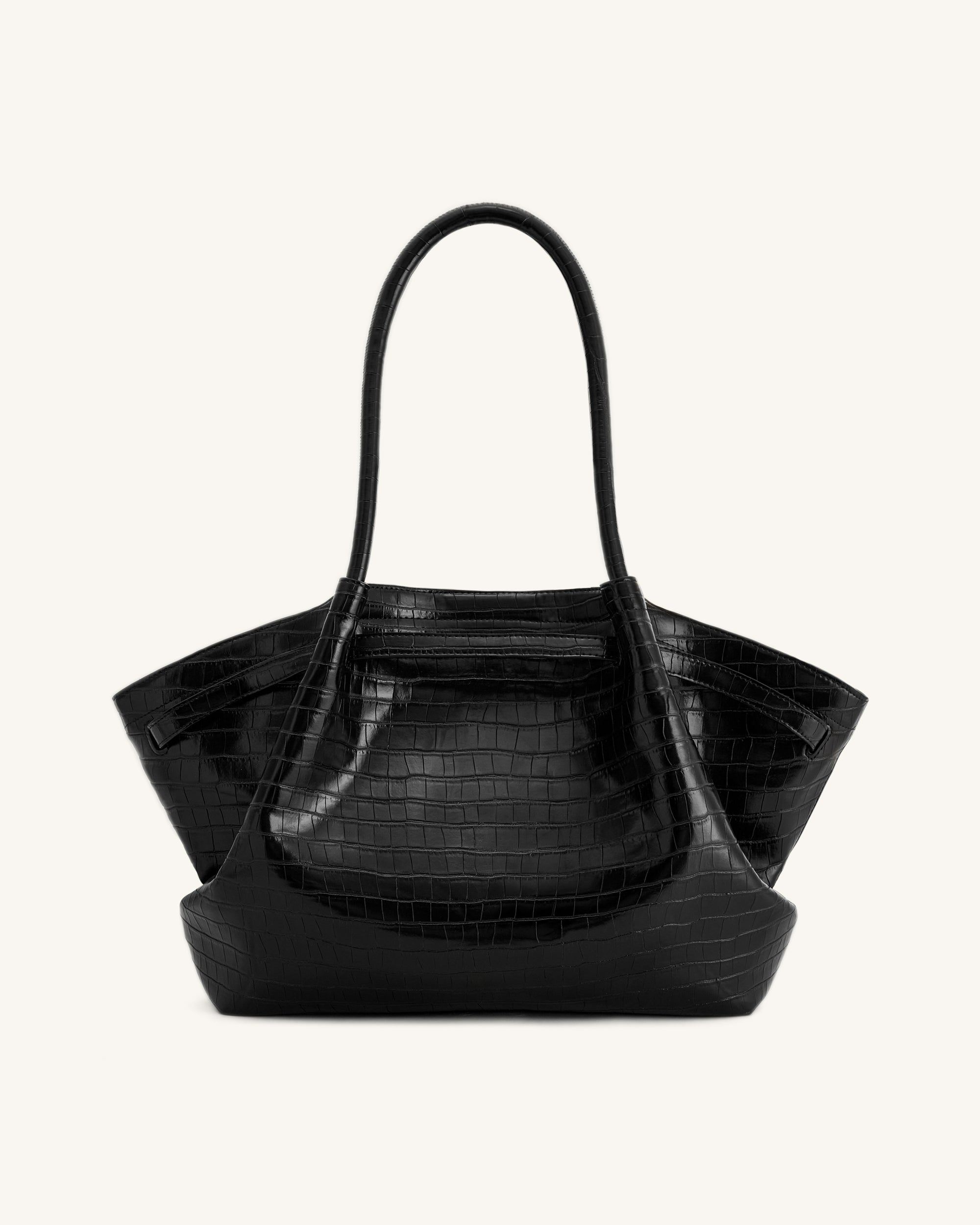 Hana Large Tote Bag - Black Croc