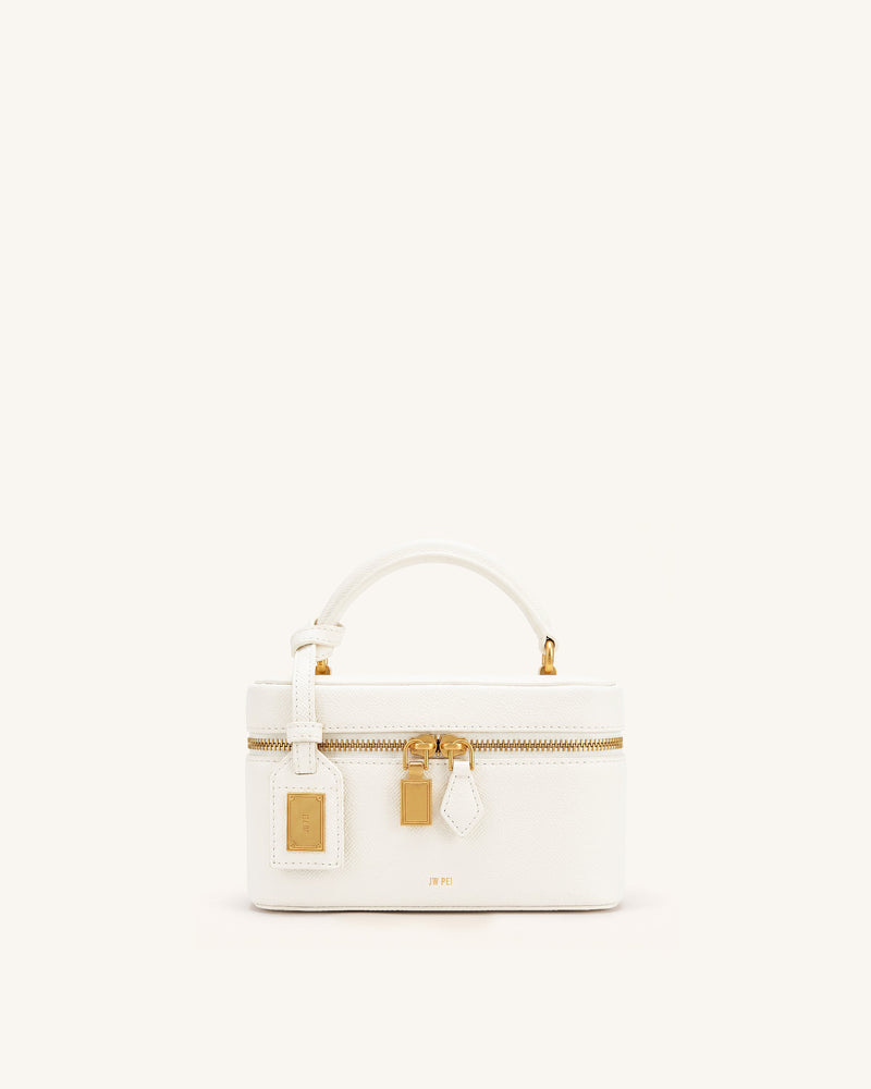 Cleo Box Shape Top Handle Bag - Off-white