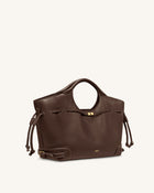 Virelle Drawstring Tote Bag - Brown