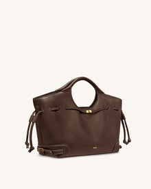 Virelle Drawstring Tote Bag - Brown