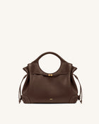 Virelle Drawstring Tote Bag - Brown