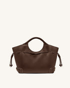 Virelle Drawstring Tote Bag - Brown