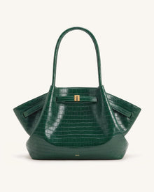 Hana Large Tote Bag - Green Croc