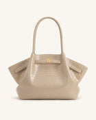 Hana Large Tote Bag - Elephant Grey Croc