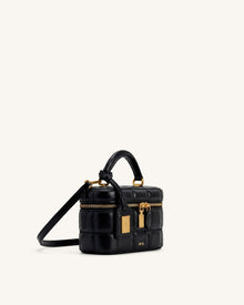 Cleo Box Shape Top Handle Bag - Black