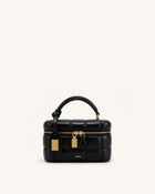 Cleo Box Shape Top Handle Bag - Black
