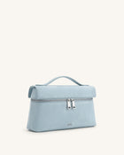 Thea Faux Suede Top Handle Bag - Light Blue