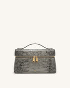 Thea Top Handle Bag - Grey Croc