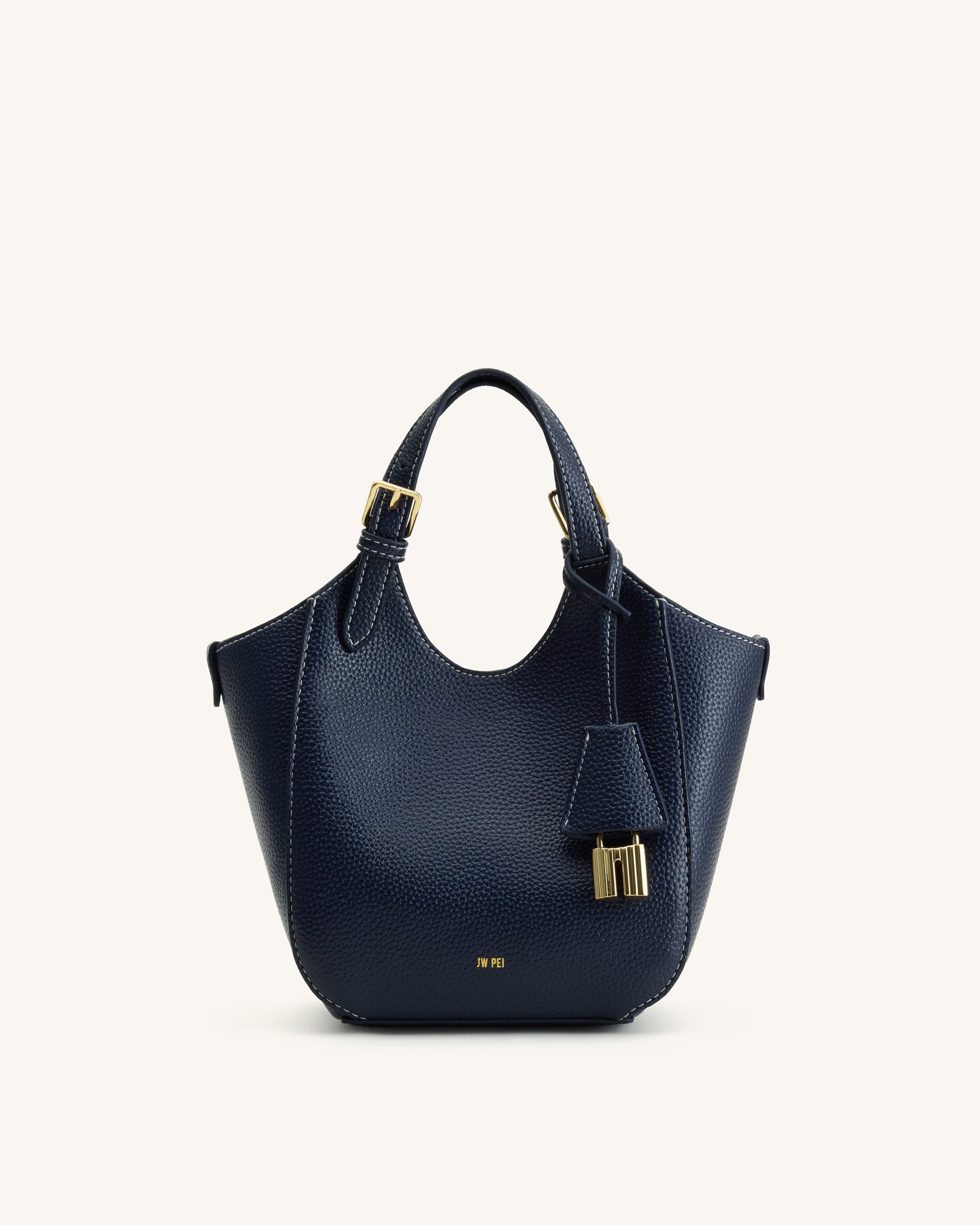 Ines Padlock Tote Bag - Navy