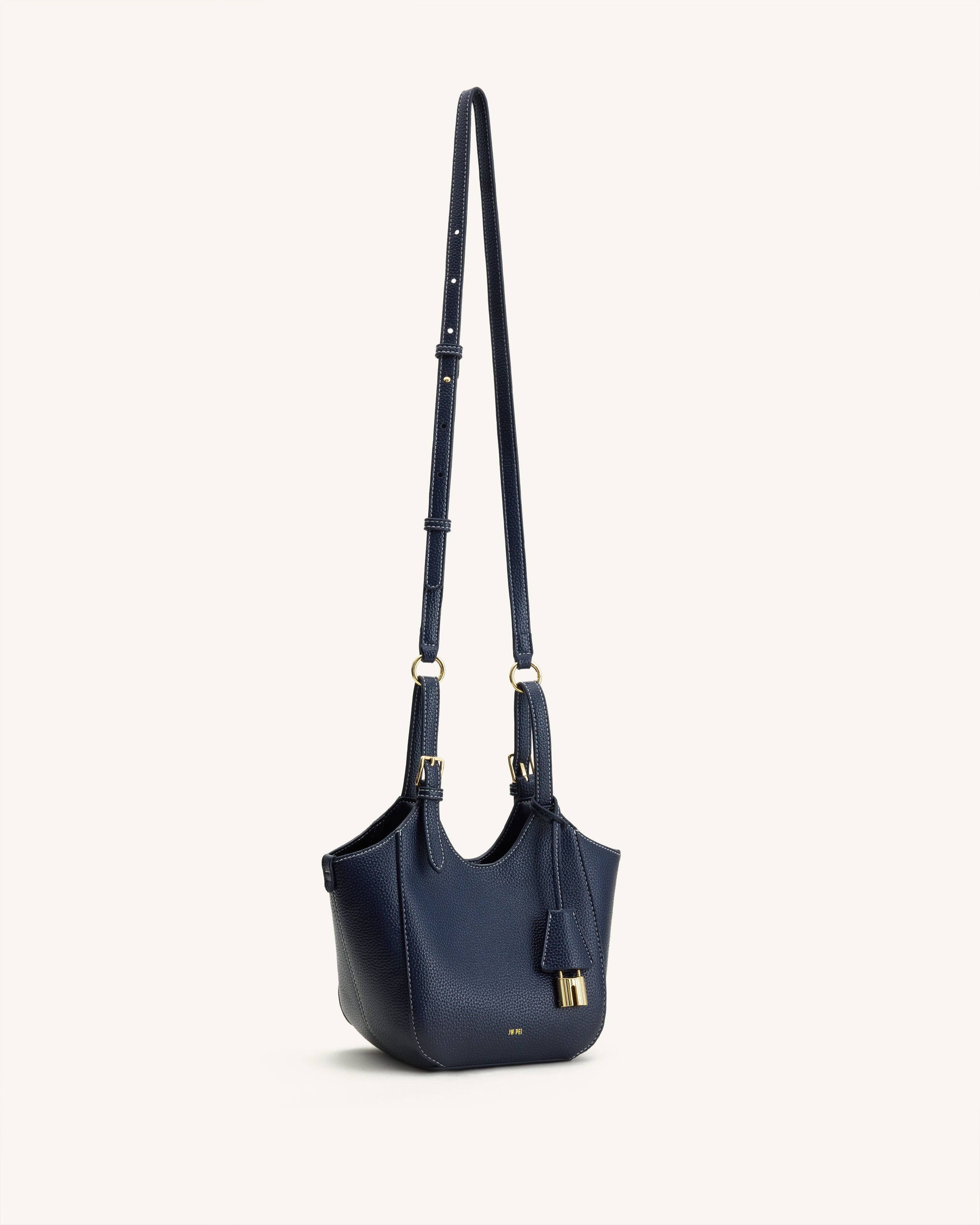 Ines Padlock Tote Bag - Navy