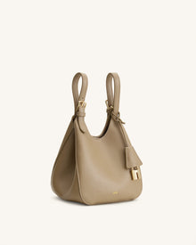 Ines Padlock Tote Bag - Gray Beige