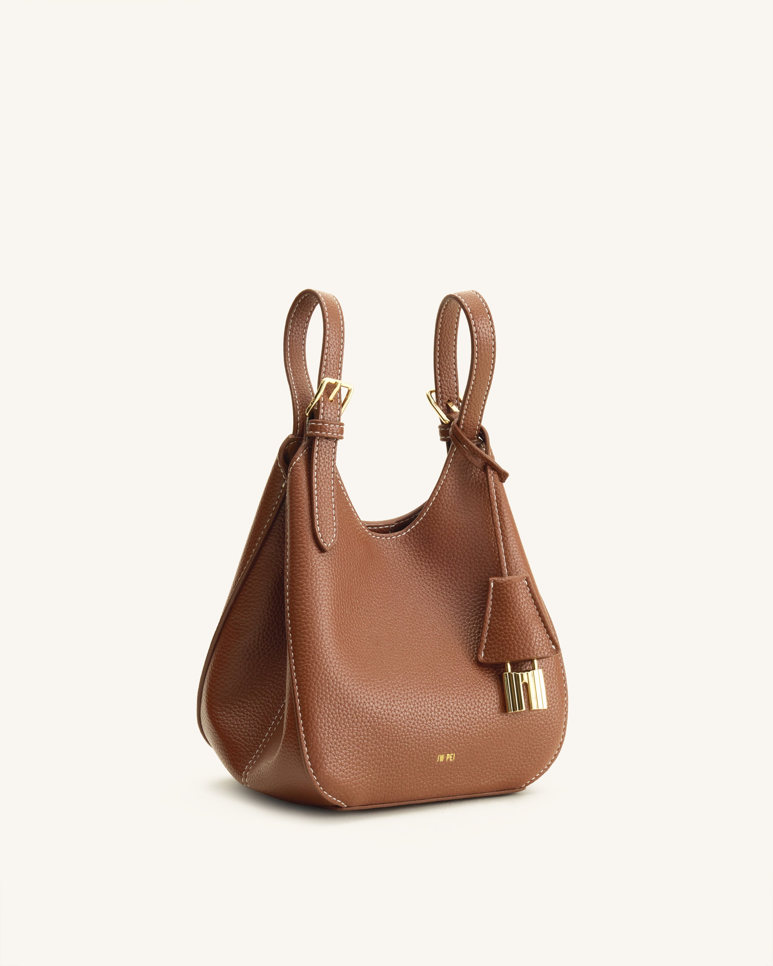 Ines Padlock Tote Bag - Chocolate Brown