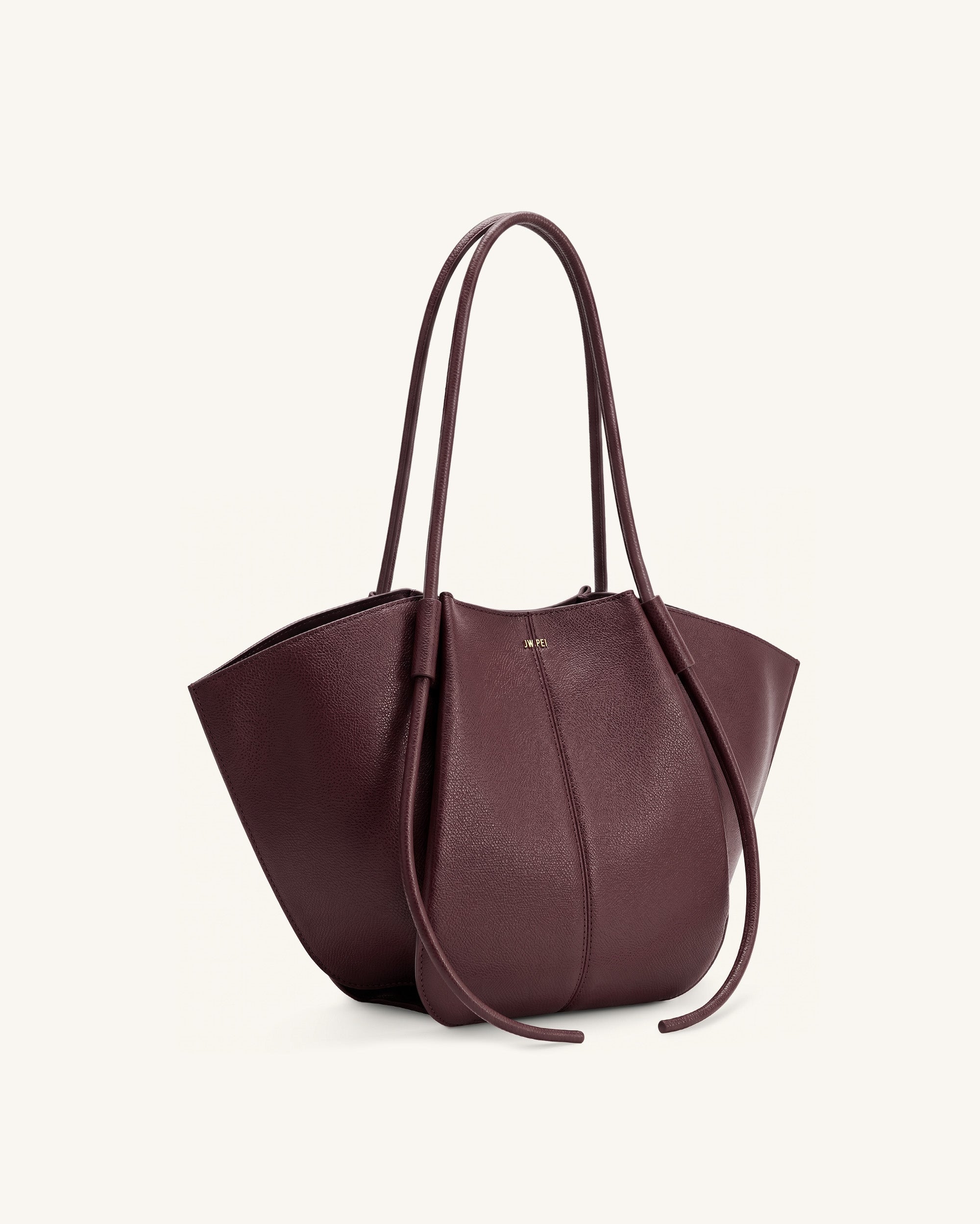 Nala Wide Tote Bag - Deep Burgundy