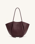 Nala Wide Tote Bag - Deep Burgundy