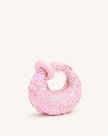 Abacus Sequin Mini Top Handle Bag - Pink