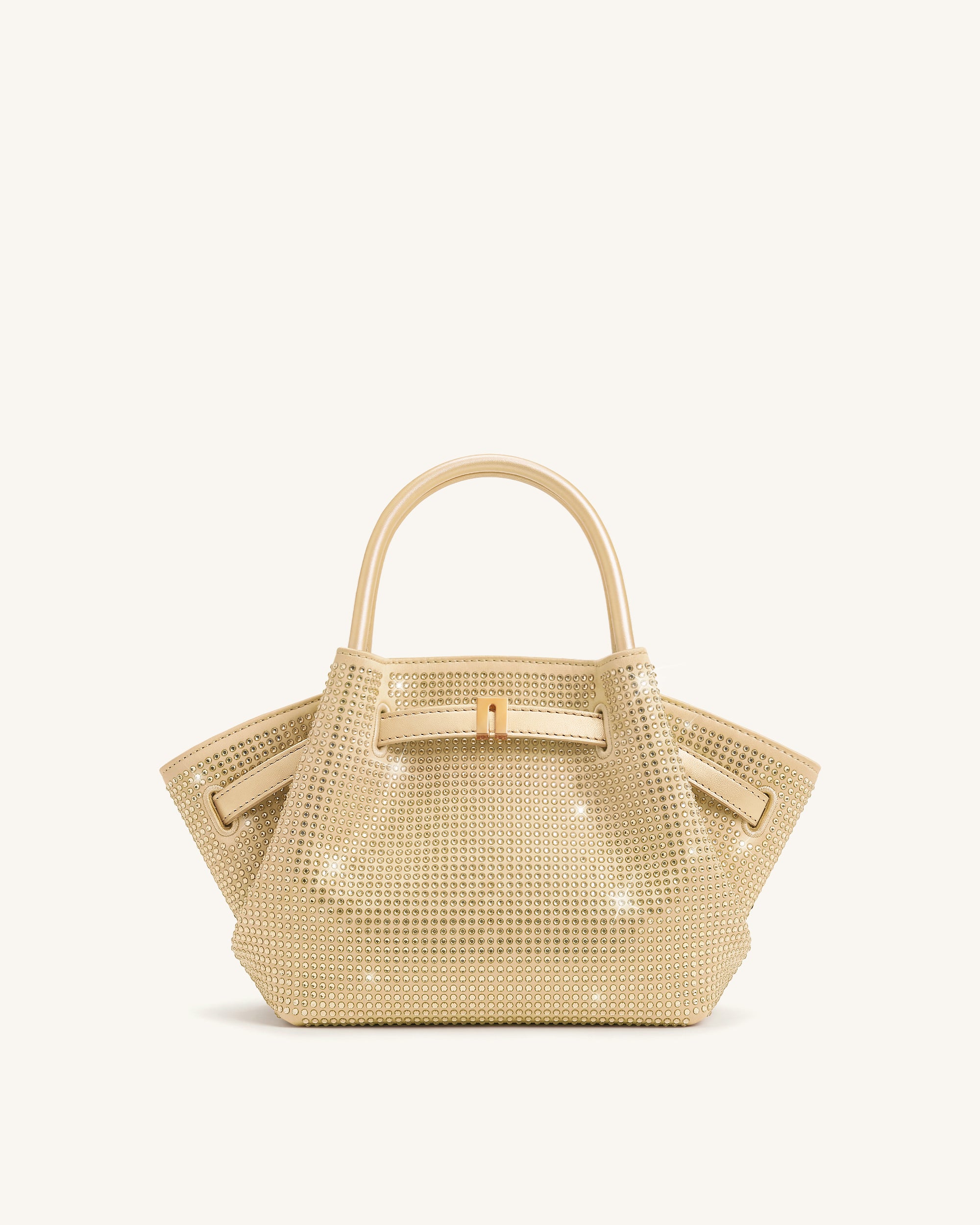 Hana Mini Artificial Crystal Tote Bag - Champagne