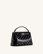 Carmen Studded Top Handle Bag - Ink Black