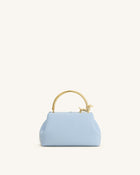 Bruna Dachshund Metal Handle Top Handle Bag - Light Blue