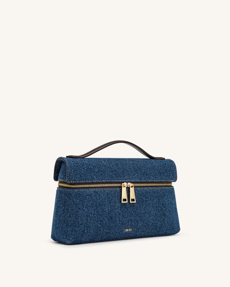 Thea Top Handle Bag - Blue Denim
