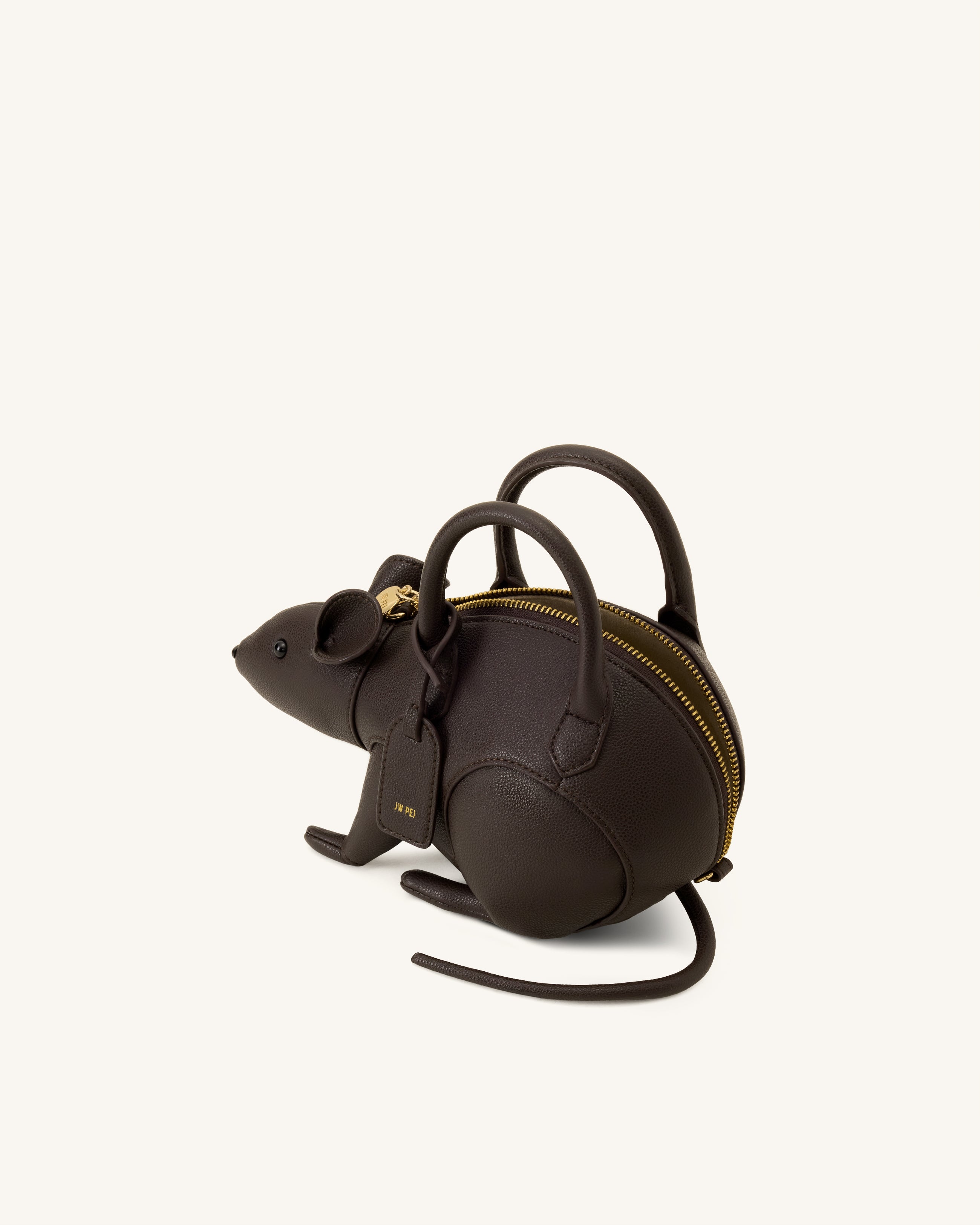 Mia Mouse Top Handle Bag - Dark Brown