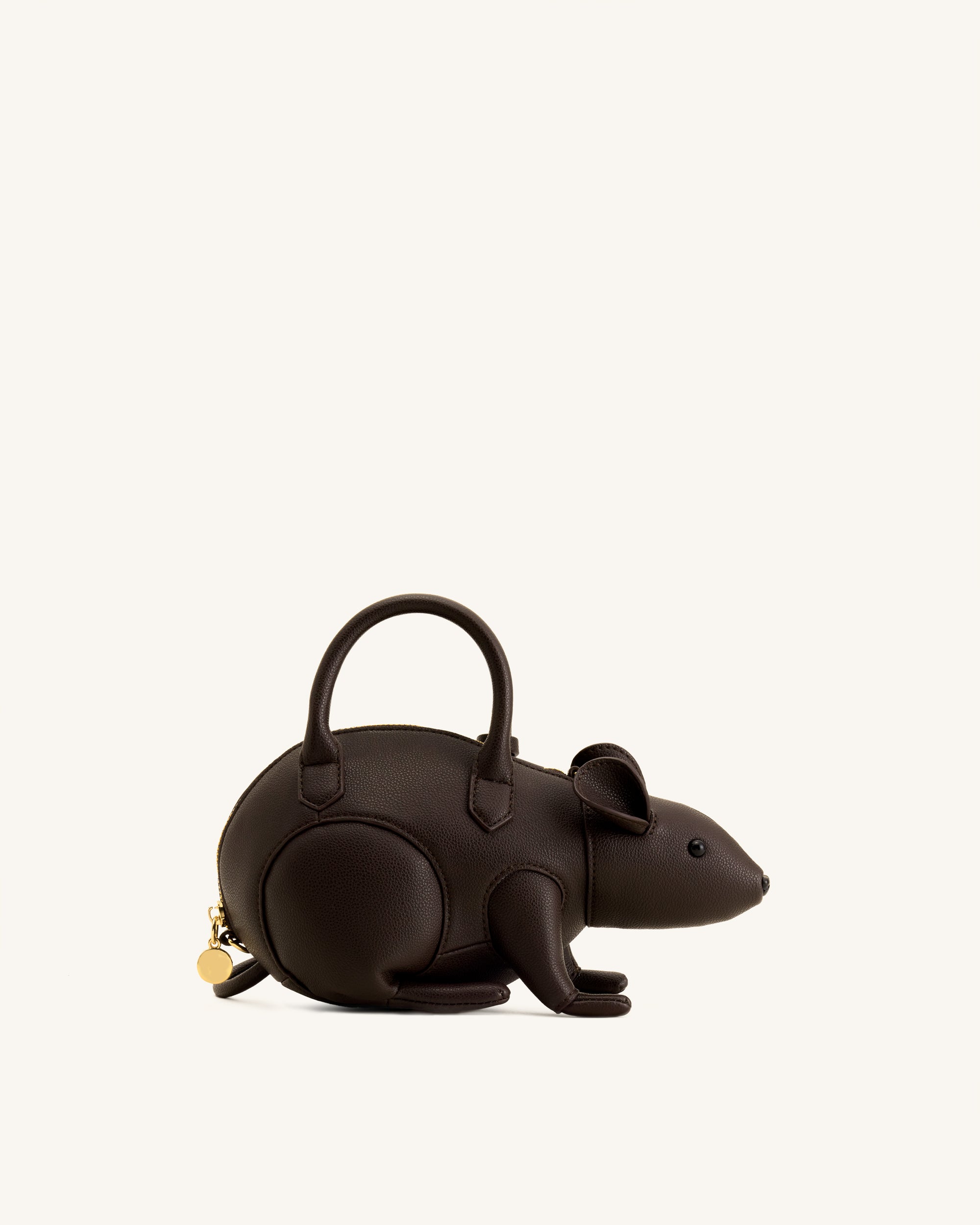 Mia Mouse Top Handle Bag - Dark Brown