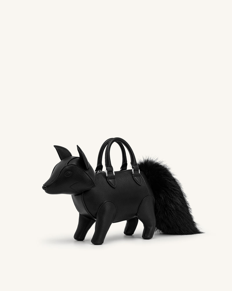 Kai Fox Shaped Top Handle Bag - Black