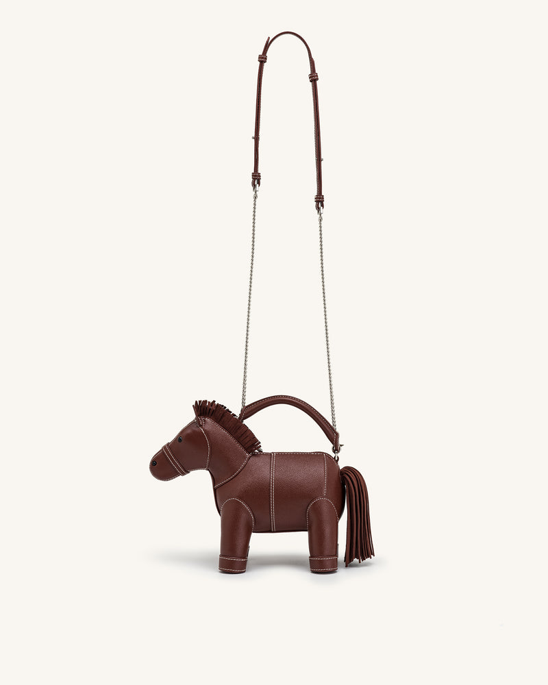 Harper Horse Top Handle Bag - Brown