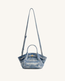 Hana Mini Denim Tote Bag - Blue