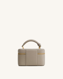 Cleo Box Shape Top Handle Bag - Taupe