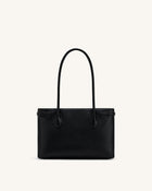 Camille Buckle Strap Tote Bag - Black