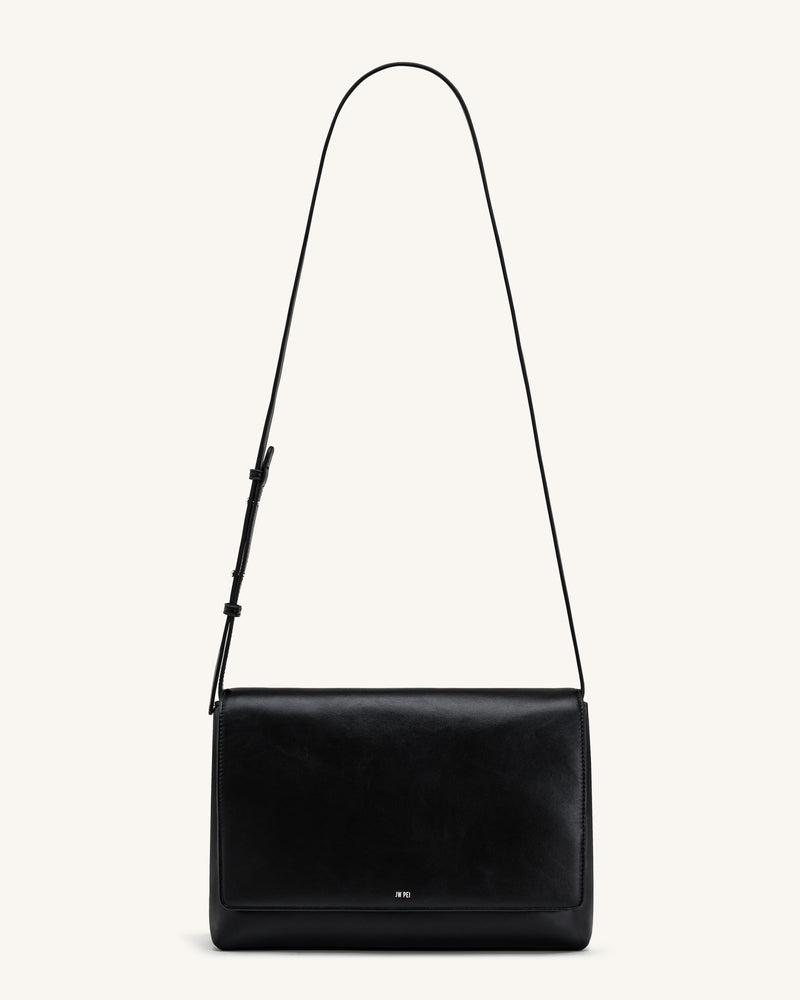 Isolde Flap Shoulder Bag - Black