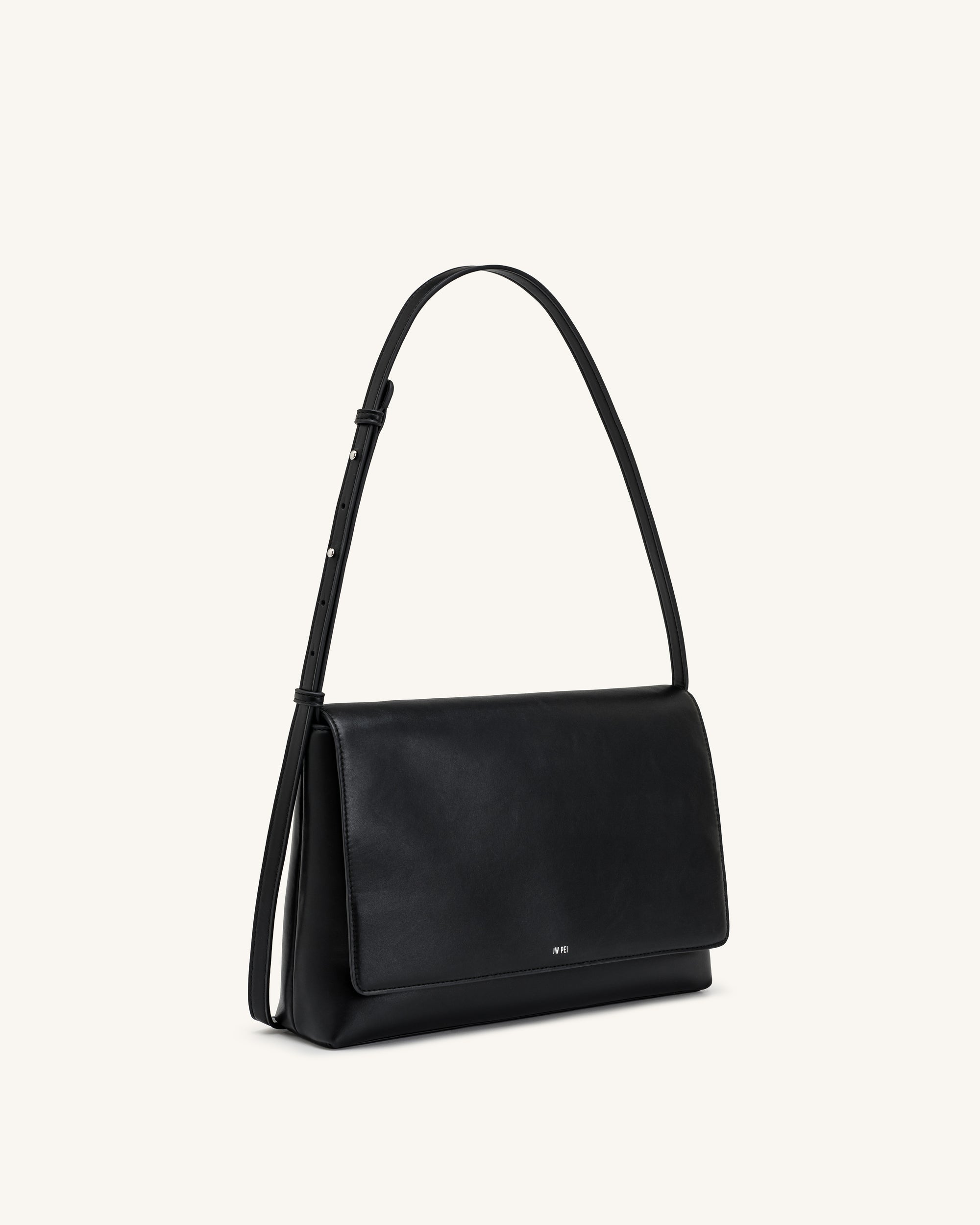 Isolde Flap Shoulder Bag - Black