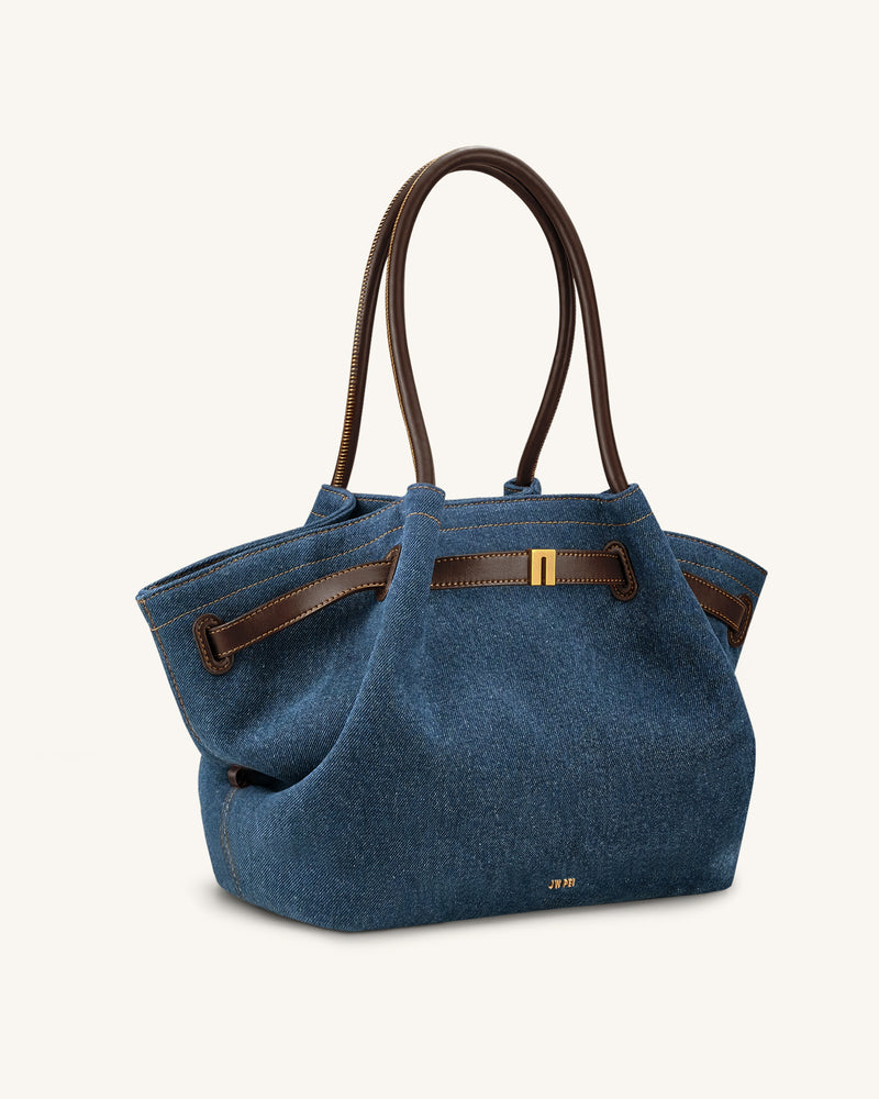 Hana Large Tote Bag - Dark Blue Denim