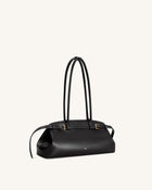Arden Belt Detail East-West Shoulder Bag - Black