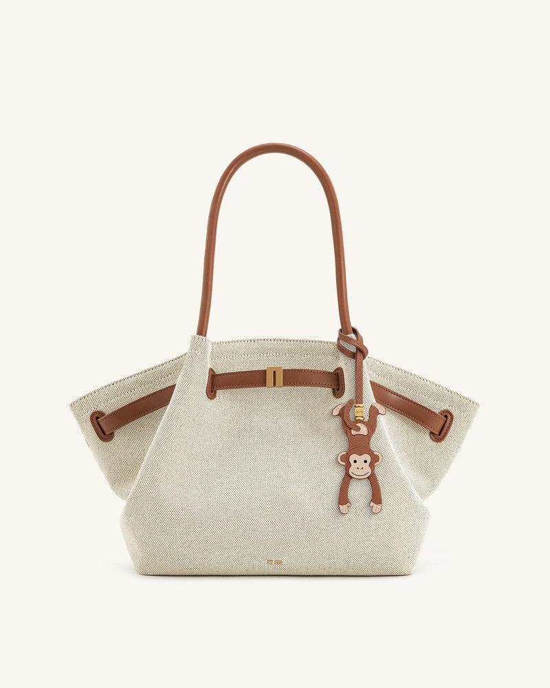 Hanging Monkey Bag Charm - Brown