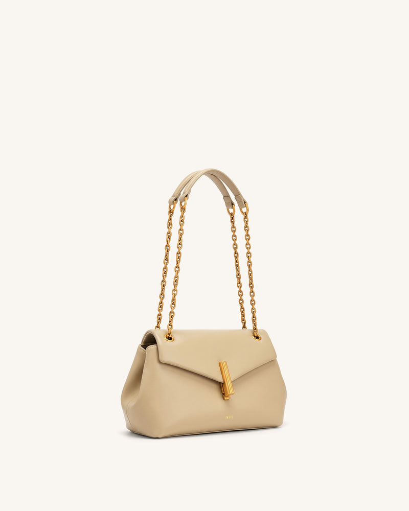 Valerie Chain Flap Shoulder Bag - Khaki
