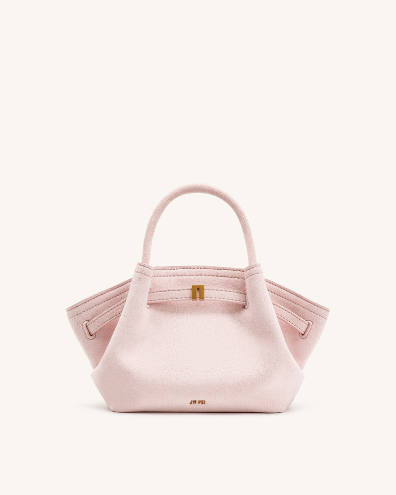 Hana Mini Faux Suede Tote Bag - Pink