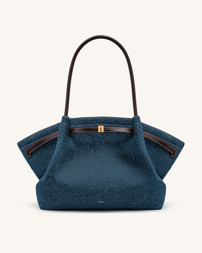 Hana Large Tote Bag - Dark Blue Denim