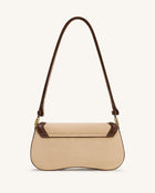 Joy Faux Suede Shoulder Bag - Khaki Brown