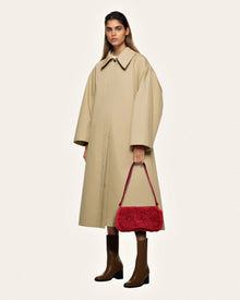 Joy Faux Fur Shoulder Bag - Magenta