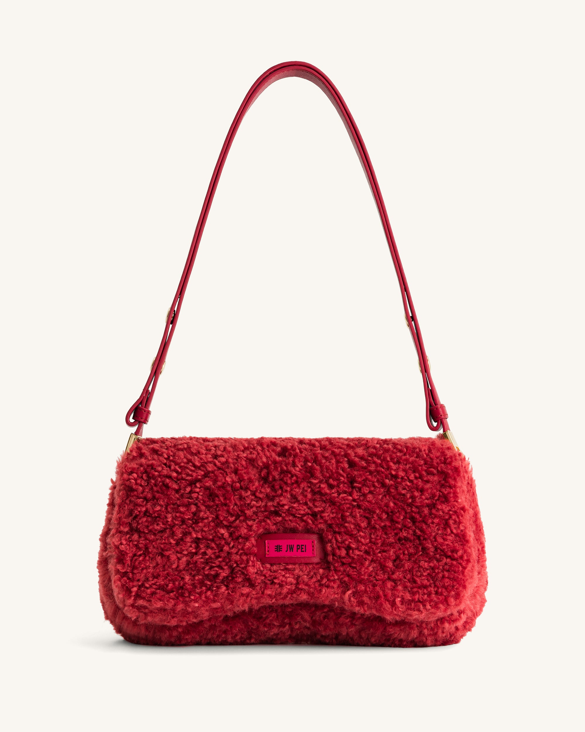 Joy Faux Fur Shoulder Bag - Magenta
