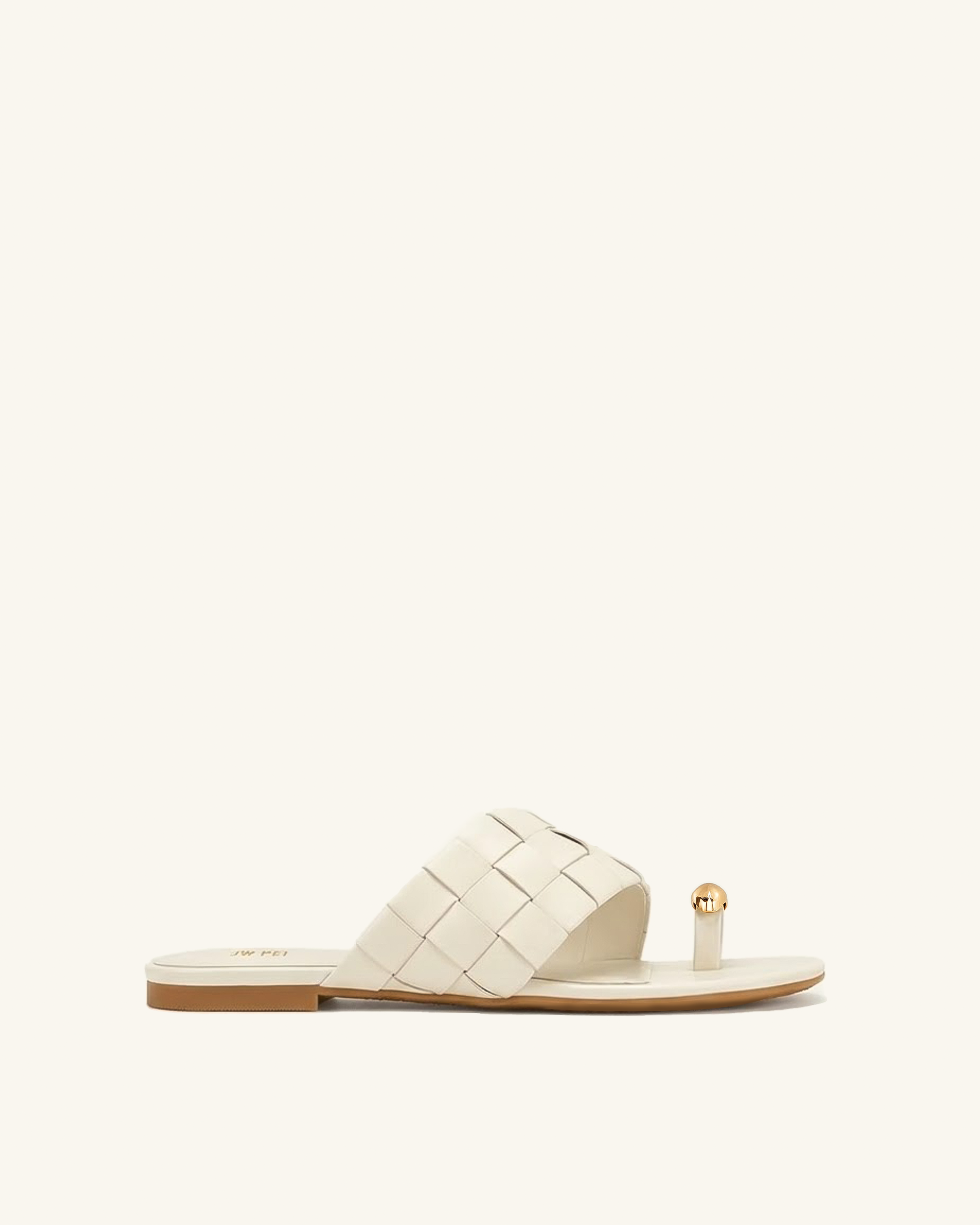 Ava Woven Toe Sandals - Ivory