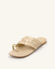 Ava Woven Toe Sandals - Neutral